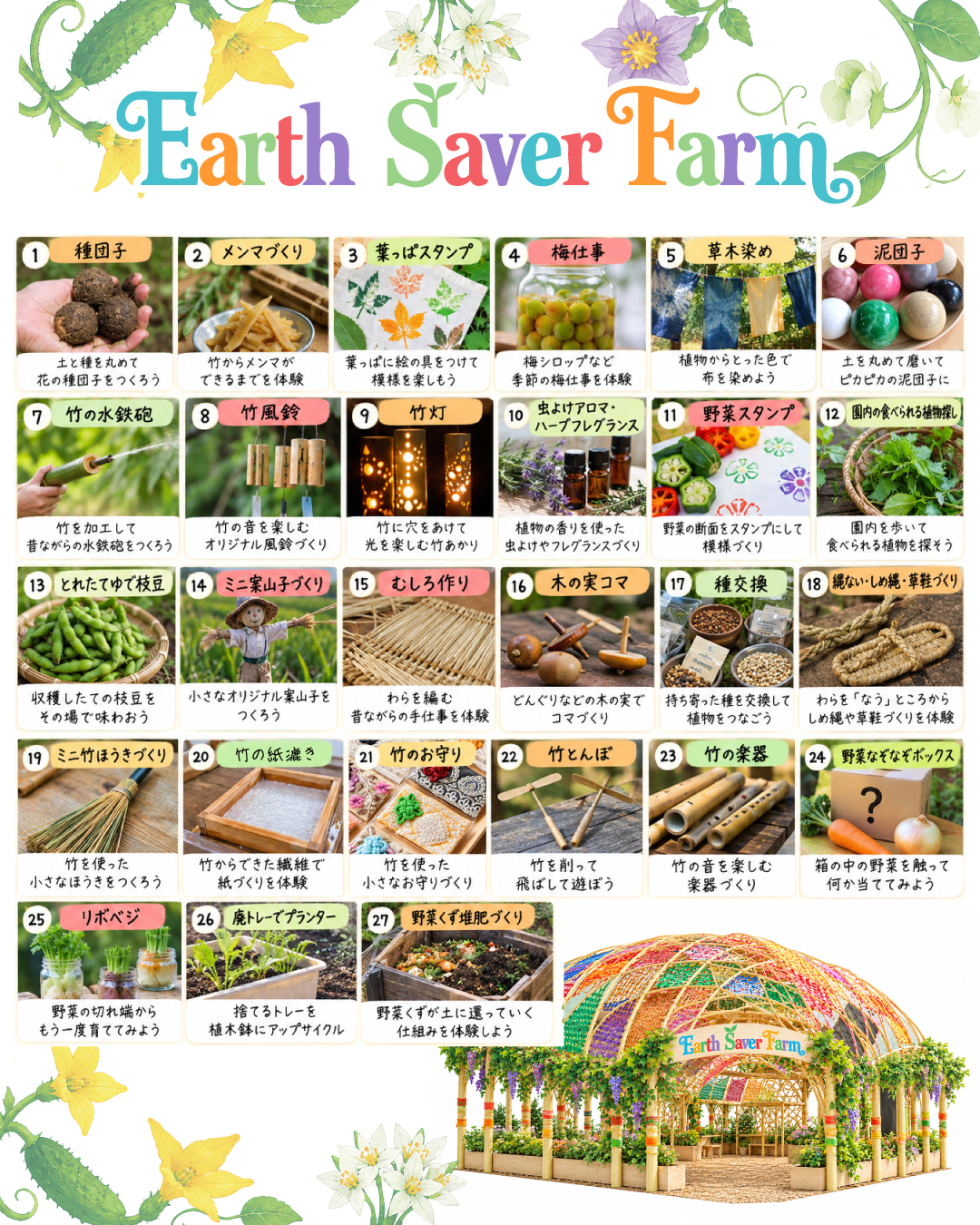 Earth Saver Farm 体験プログラム例